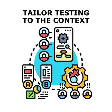 Tailor testing to the context vector concept イラスト素材