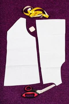Tailor tools and pattern cutting of clothes tailor tools and pattern cut o... Stock Photos