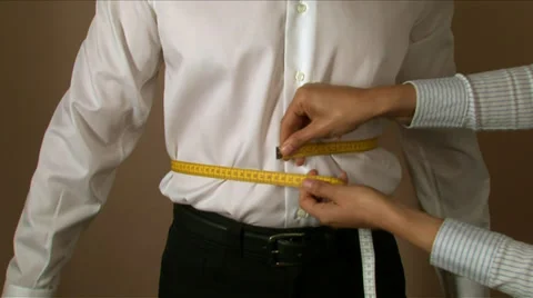 Tailor Waist Measuring Video stock 39383540