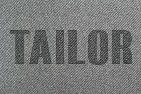 TAILOR word gray texture Stock Photos