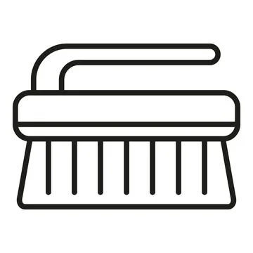 Tailor work brush icon outline vector. Machine equipment Stock Illustration