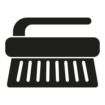 Tailor work brush icon simple vector. Machine equipment Stock Illustration
