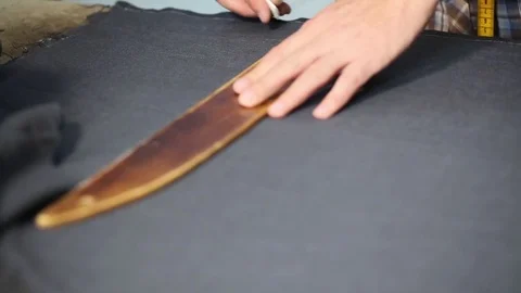 The tailor work. Sewing process.  Stock Footage 75446818