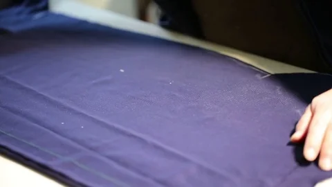 The tailor work. Sewing process.  Stock Footage 75448070