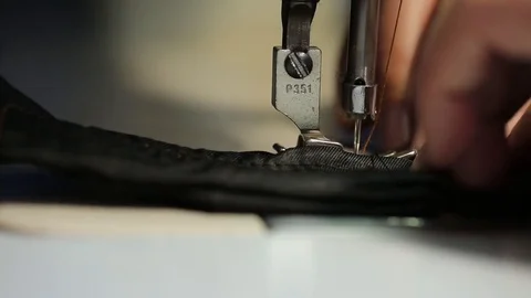 The tailor work. Sewing process.  Stock-Footage 75448566