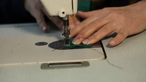 The tailor work. Sewing process.  Stock-Footage 75449618