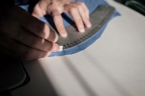 Tailor working in atelier Stock Photos
