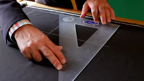 Tailor Working Suit Stock Footage 166171029