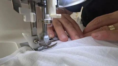 Tailor Workplace View Above Electrical Sewing Stock Footage 339973120