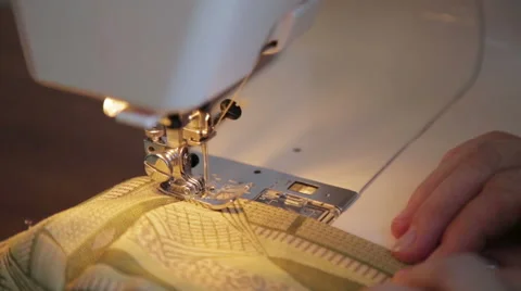 Tailor works on sewing machine Stock Footage 46714581