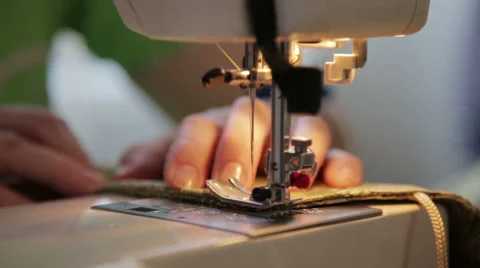 Tailor works on sewing machine Stock Footage 46714608