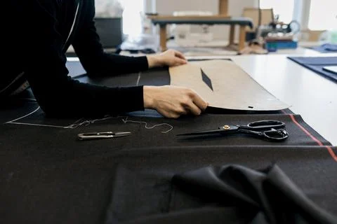 Tailor in the workshop. Stock Photos