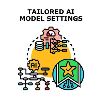 Tailored ai model settings concept vector illustration Stock Illustration