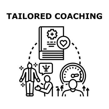 Tailored coaching for personal development and professional growth Stock Illustration
