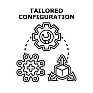 Tailored configuration abstract concept custom setting Stock Illustration