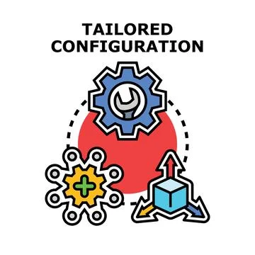 Tailored configuration abstract concept custom setting Stock Illustration