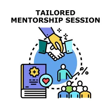 Tailored mentorship program guiding student professional development Stock Illustration