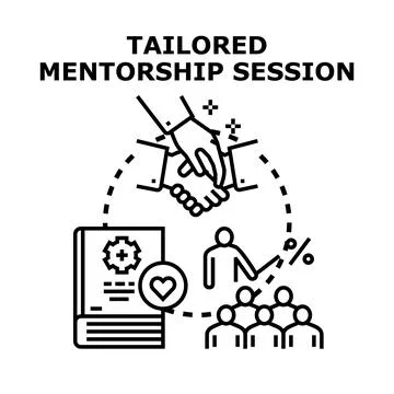 Tailored mentorship program guiding student professional development Stock Illustration