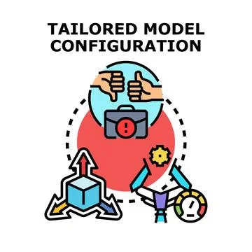 Tailored model configuration concept vector illustration Stock Illustration