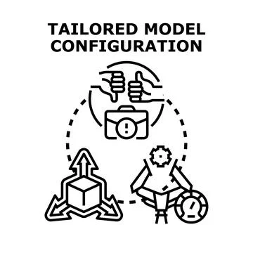 Tailored model configuration concept vector illustration Stock Illustration