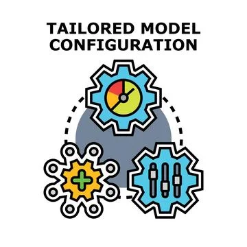 Tailored model configuration setup process customization icon イラスト素材