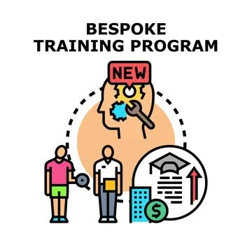 Tailored training program developing new skills and career growth 스톡 일러스트