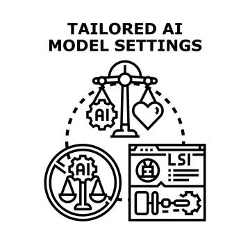 Tailoring ai model settings for responsible development Stock Illustration