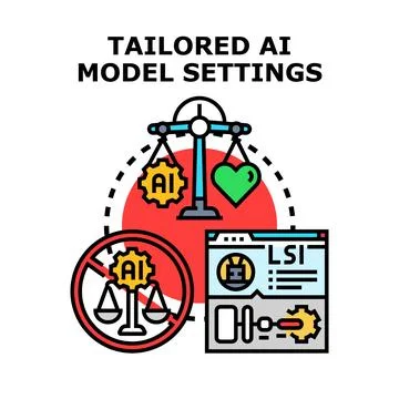 Tailoring ai model settings for responsible development Stock Illustration