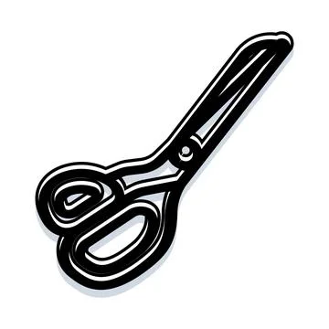 Tailoring and cutting scissors isolated vector icon Stock Illustration