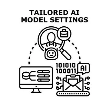 Tailoring artificial intelligence model settings for personalization Stock Illustration
