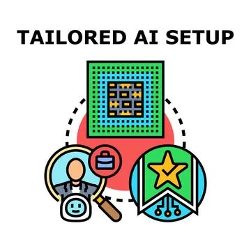 Tailoring artificial intelligence solution for user satisfaction Stock Illustration