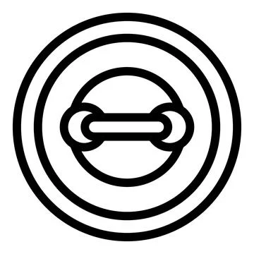 Tailoring button icon outline vector. Sewing activity Stock Illustration