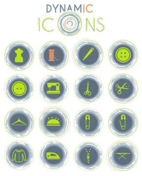 Tailoring dynamic icons Stock Illustration
