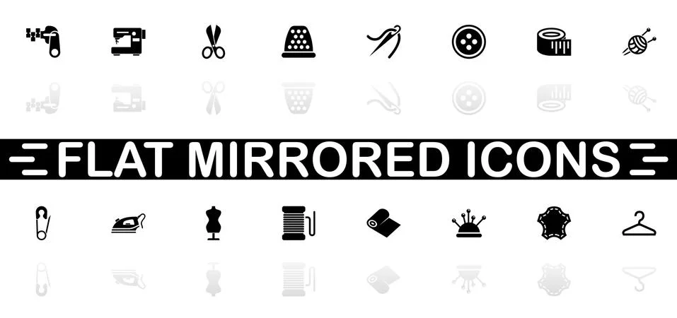 Tailoring - Flat Vector Icons Stock Illustration