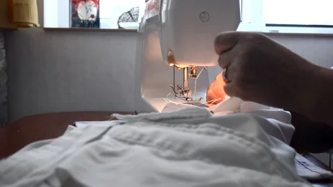 Tailoring at home. Stock Footage 163642626