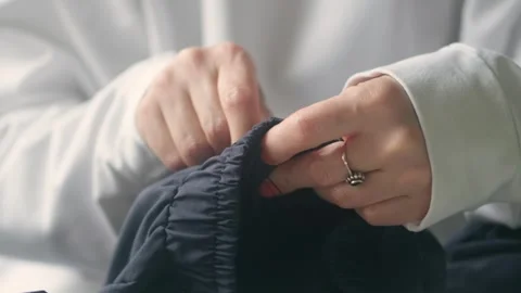 Tailoring at home Stock Footage 240843635