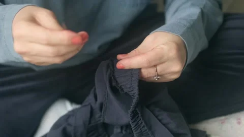 Tailoring at home Stock Footage 240843731