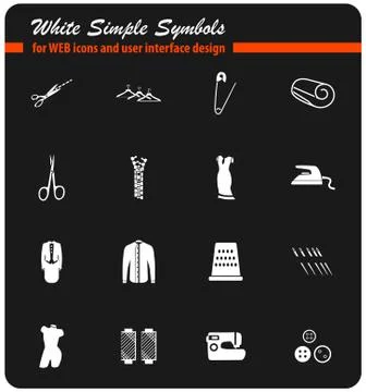 Tailoring icon set Stock Illustration