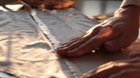 Tailoring individually to order in the studio 스톡 동영상 167843391