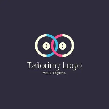 Tailoring Logo Vector Design Template Stock Illustration