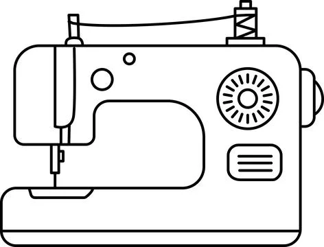 Tailoring machine icon sign. Ilustración de archivo