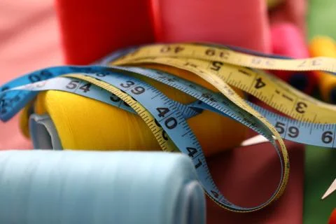 Tailoring measuring tools Stock Photos