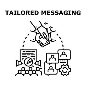 Tailoring messaging for audience engagement and strategy Stock Illustration