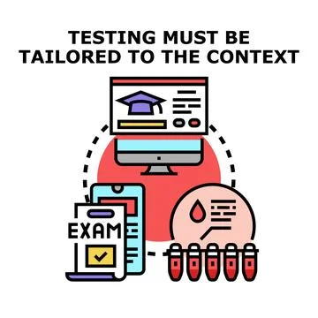 Tailoring testing context for diverse evaluation methods Stock Illustration