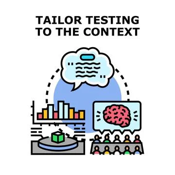 Tailoring testing methods to contextual requirements Stock Illustration