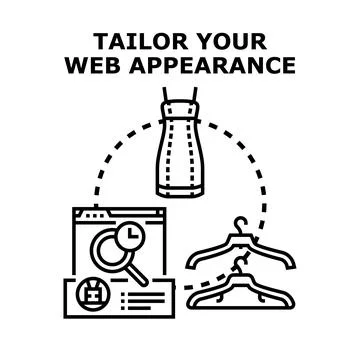 Tailoring web appearance and online presence for personalization 스톡 일러스트