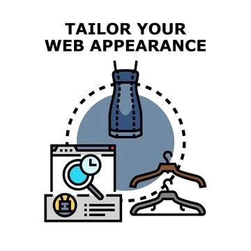 Tailoring web appearance and online presence for personalization Stock Illustration