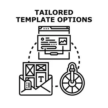 Tailoring website templates with customizable design options 库存插图