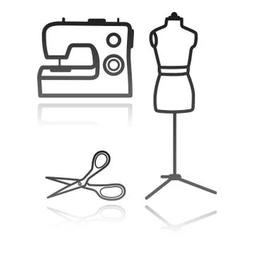 Tailor's equipment Stock Illustration