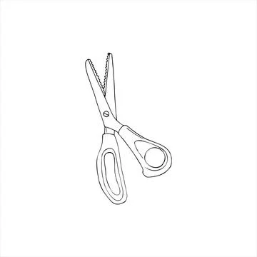 Tailors scissors ZIGZAG Stock Illustration